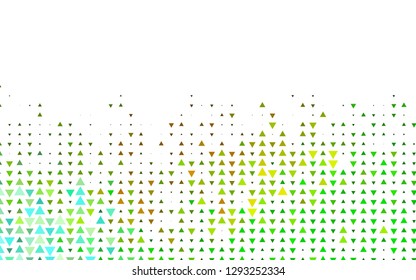 Light Green, Yellow vector texture in triangular style. Illustration with set of colorful triangles. Pattern for busines ad, booklets, leaflets