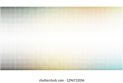 Light Green, Yellow vector  texture with disks. Glitter abstract illustration with blurred drops of rain. Pattern for textures of wallpapers.