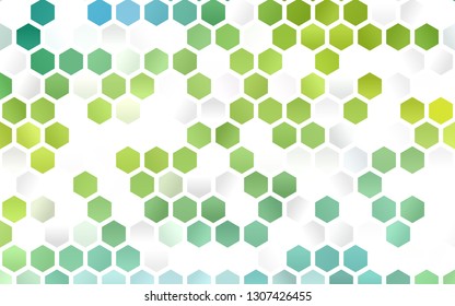 Light Green, Yellow vector texture with colorful hexagons. Design in abstract style with hexagons. Pattern can for your ad, booklets.