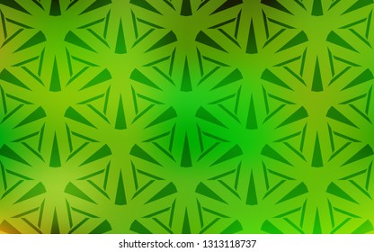 Light Green, Yellow vector texture with triangular style. Beautiful illustration with triangles in nature style. Modern template for landing page.