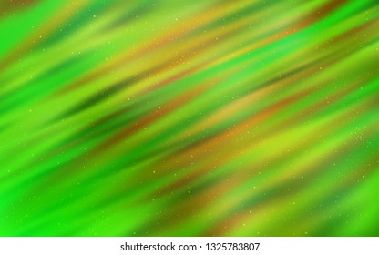 Light Green, Yellow vector texture with milky way stars. Blurred decorative design in simple style with galaxy stars. Pattern for astronomy websites.
