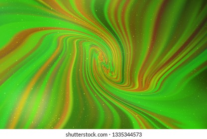 Light Green, Yellow vector texture with milky way stars. Shining colored illustration with bright astronomical stars. Pattern for futuristic ad, booklets.
