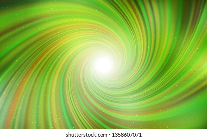 Light Green, Yellow vector texture with milky way stars. Blurred decorative design in simple style with galaxy stars. Pattern for astrology websites.