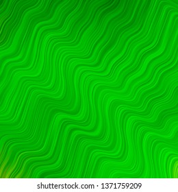 Light Green, Yellow vector texture with wry lines. Colorful illustration with curved lines. Pattern for websites, landing pages.