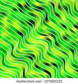 Light Green, Yellow vector texture with circular arc. Gradient illustration in simple style with bows. Pattern for busines booklets, leaflets