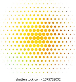 Light Green, Yellow vector texture with circles. Abstract decorative design in gradient style with bubbles. Design for posters, banners.