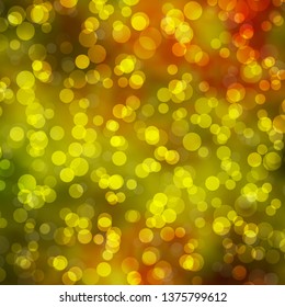 Light Green, Yellow vector texture with circles. Illustration with set of shining colorful abstract spheres. Pattern for booklets, leaflets.