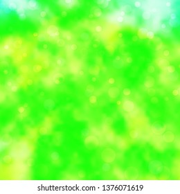 Light Green, Yellow vector texture with circles. Abstract colorful disks on simple gradient background. Pattern for booklets, leaflets.