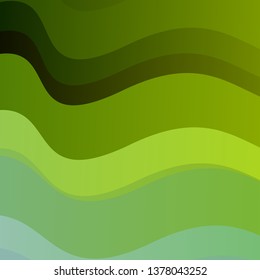 Light Green, Yellow vector texture with wry lines. Colorful illustration, which consists of curves. Best design for your posters, banners.