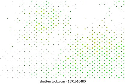 Light Green, Yellow vector texture with disks. Beautiful colored illustration with blurred circles in nature style. Pattern for ads, leaflets.
