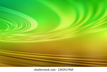 Light Green, Yellow vector texture with bent lines. Colorful illustration in abstract style with gradient. A completely new template for your design.