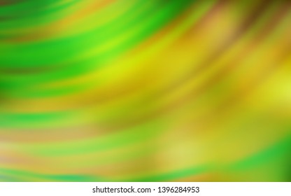 Light Green, Yellow vector texture with bent lines. A completely new colorful illustration in simple style. Abstract design for your web site.