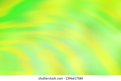 Light Green, Yellow vector texture with curved lines. Colorful illustration in simple style with gradient. A completely new design for your business.