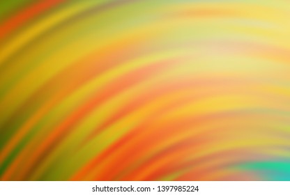 Light Green, Yellow vector texture with wry lines. Modern gradient abstract illustration with bandy lines. New composition for your brand book.