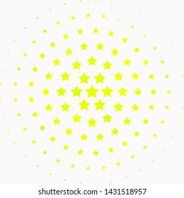 Light Green, Yellow vector texture with beautiful stars. Colorful illustration in abstract style with gradient stars. Pattern for new year ad, booklets.