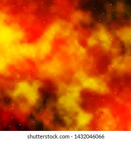 Light Green, Yellow vector texture with beautiful stars. Decorative illustration with stars on abstract template. Theme for cell phones.