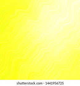 Light Green, Yellow vector texture with bent lines. A shining illustration, which consists of curved lines. Colorful wave pattern for your design.