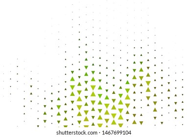 Light Green, Yellow vector texture with triangular style. Modern abstract illustration with colorful triangles. Pattern for websites.