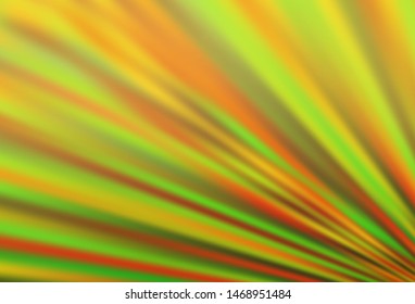 Light Green, Yellow vector texture with colored lines. Decorative shining illustration with lines on abstract template. Smart design for your business advert.