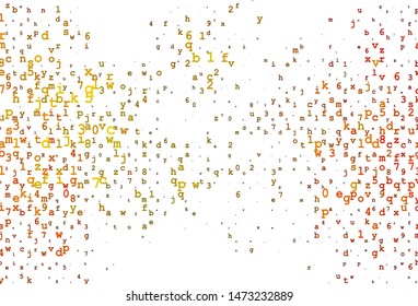 Light Green, Yellow vector texture with ABC characters. Shining illustration with ABC symbols on abstract template. Best design for your ad, poster, banner of college.