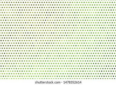 Light Green, Yellow vector texture with disks. Glitter abstract illustration with blurred drops of rain. Pattern for textures of wallpapers.