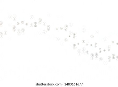 Light Green, Yellow vector texture with mathematic symbols. Shining colorful illustration with isolated Digit signs. Best design a poster, banner of a math college.