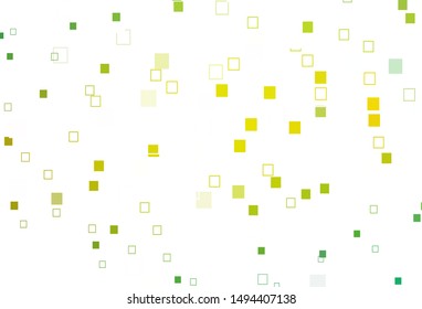 Light Green, Yellow vector texture with rectangular style. Abstract gradient illustration with rectangles. Smart design for your business advert.