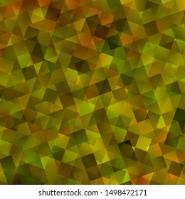 Light Green, Yellow vector texture with poly style with cubes. Decorative design in abstract style with lines, cubes. Template for landing pages.