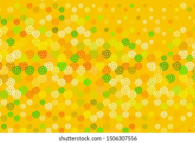 Light Green, Yellow vector texture with wry lines. An elegant bright illustration with gradient. New composition for your brand book.