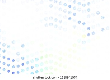 Light Green, Yellow vector texture with bent lines. Colorful abstract illustration with gradient lines. A completely new design for your business.