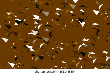 Light Green, Yellow vector texture with triangular style. Modern abstract illustration with colorful triangles. Pattern for websites.