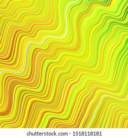 Light Green, Yellow vector texture with wry lines. Shining colorful illustration in simple style. A new texture for your  ad, booklets, leaflets.
