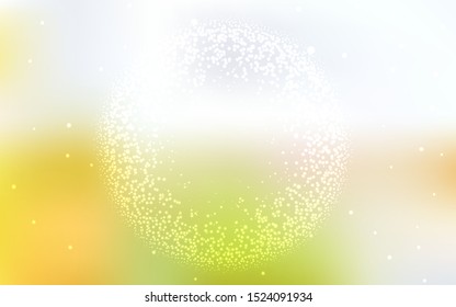 Light Green, Yellow vector texture with milky way stars. Modern abstract illustration with Big Dipper stars. Smart design for your business advert.