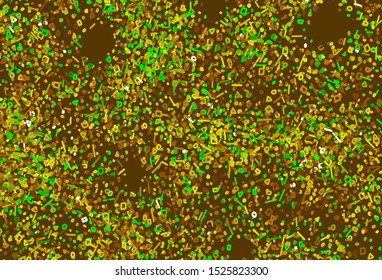 Light Green, Yellow vector texture with abstract forms. Colorful chaotic forms with gradient in modern style. Simple design for your web site.