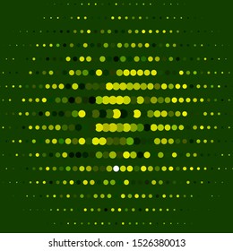 Light Green, Yellow vector texture with circles. Illustration with set of shining colorful abstract spheres. Pattern for websites, landing pages.