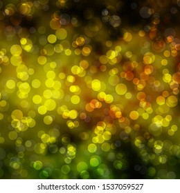 Light Green, Yellow vector texture with disks. Modern abstract illustration with colorful circle shapes. Pattern for websites.