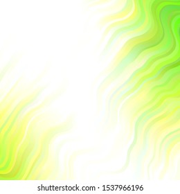 Light Green, Yellow vector texture with wry lines. Colorful illustration in abstract style with bent lines. Pattern for booklets, leaflets.