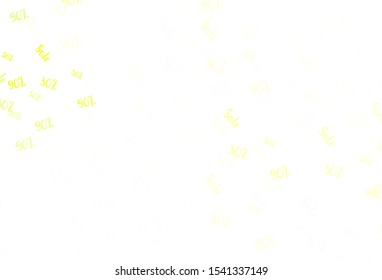 Light Green, Yellow vector texture with selling prices 30, 50, 90 %. Abstract illustration with colorful gradient symbols of sales. Backdrop for ads, leaflets of Black Friday. Light Green, Yellow vector texture with selling prices 30, 50, 90 %. Abstract illustration with colorful gradient symbols of sales. Backdrop for ads, leaflets of Black Friday.