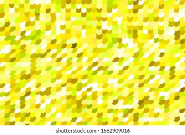 Light Green, Yellow vector texture with disks. Blurred decorative design in abstract style with bubbles. Design for poster, banner of websites.