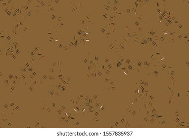 Light Green, Yellow vector texture with colored lines, dots. Colorful shining illustration with lines on abstract template. Pattern for ad, booklets, leaflets.