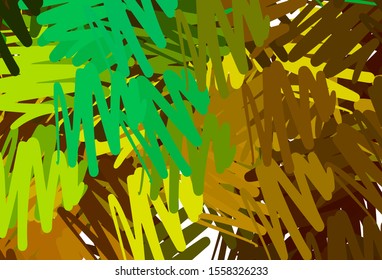 Light Green, Yellow vector texture with colored lines. Blurred decorative design in simple style with lines. Best design for your ad, poster, banner.