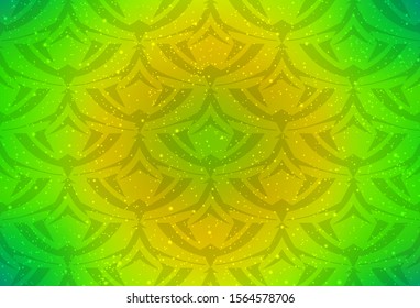 Light Green, Yellow vector texture with triangular style. Illustration with set of colorful triangles. Pattern for websites.