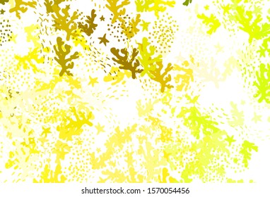 Light Green, Yellow vector texture with abstract forms. Simple colorful illustration with abstract gradient shapes. Modern design for your business card.
