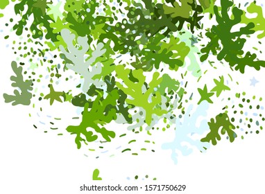 Light Green, Yellow vector texture with abstract forms. Colorful chaotic forms with gradient in modern style. Best smart design for your business.