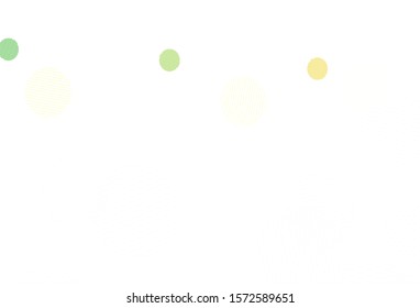 Light Green, Yellow vector texture with disks. Abstract illustration with colored bubbles in nature style. New template for your brand book.