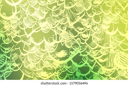 Light Green, Yellow vector texture with lovely hearts. Glitter abstract illustration with colorful hearts in romantic style. Beautiful design for your business advert of anniversary.