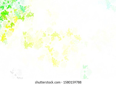 Light Green, Yellow vector texture with abstract forms. Modern abstract illustration with colorful random forms. Elegant design for wallpapers.
