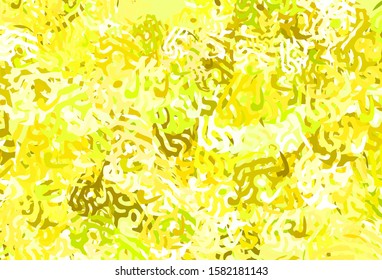 Light Green, Yellow vector texture with abstract forms. Colorful chaotic forms with gradient in modern style. Background for a cell phone.