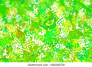 Light Green, Yellow vector texture with abstract forms. Simple colorful illustration with abstract gradient shapes. Best smart design for your business.