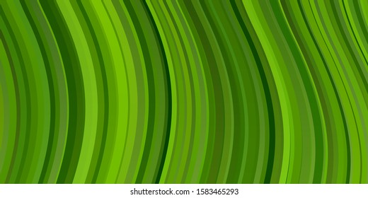 Light Green, Yellow vector texture with curves. Gradient illustration in simple style with bows. Pattern for websites, landing pages.